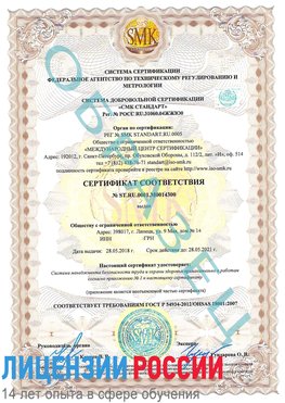 Образец сертификата соответствия Галенки Сертификат OHSAS 18001
